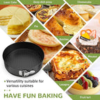 9 Inch Springform Pan with Removable Bottom, Non-stick Round Spring Form Cake Mold Cheesecake Pan For Baking