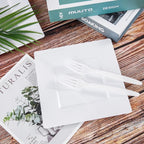 Liacere 360 Pieces White Plastic Forks - Disposable Forks - 6.7inch Heavy Duty Fork - White Plastic Utensils -Perfect for Parties Dinners Restaurants