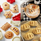 6PCS Mini Hand Pie Molds,Party Potluck Hand Pie Molds for Baking,Fits All Kinds of Festivals and Parties (6PCS-C)