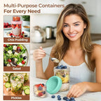 ComSaf Overnight Oats Containers with Lids (16oz+4oz, 6Pcs), Dual-Layer Chia Pudding Jars with Dry and Wet Separation, Yogurt Parfait Cups for Oatmeal Cereal Nut Fruit, Meal Prep Glass Jars for Salad