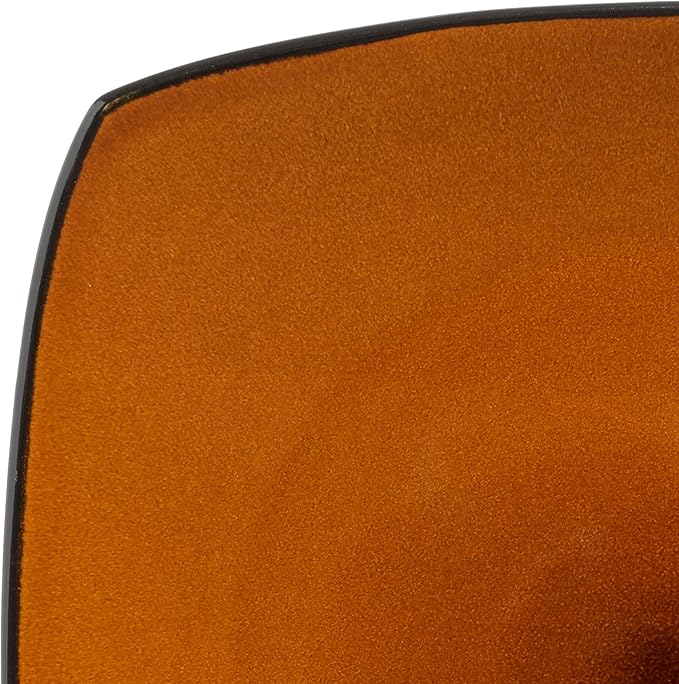 Gibson Elite Soho Lounge Square Reactive Glaze Stoneware Dinnerware Set, Service for 4 (16pc), Amber