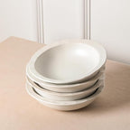 Stone Lain Oasis 4-Piece Pasta Bowl Set Stoneware, White