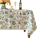 patdrea Designer Green Square Table Cloth,Vintage Italian Floral Durable Tablecloth,Country Linen Wrinkle Free Cover for Kitchen Dining,Christmas,Thanksgiving,Tea Party,67"x67"-Tree Life