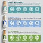 SideDish Healthy Dressing Variety Pack - Classic Ranch, Miso Caesar, Greek Vinaigrette - Seed Oil, Gluten & Dairy Free Salad Dressing w/Avocado Oil - Refined Sugar Free Umami Sauce for Dinner Recipes