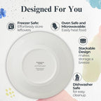 Portmeirion Potter's Mist Oatmeal Bowl (Set of 4) - Ideal for Porridge, Soup, Desserts - Microwave & Dishwasher Safe Earthenware Bowls, Durable Dishware Collection - Made in UK (Yellow Mist)