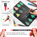 Shuttle Art 36 Colors Dual Tip Acrylic Paint Markers, Dot Tip and Fine Tip Acrylic Paint Pens for Rock Painting, Ceramic, Wood, Canvas, Plastic, Glass, Stone, Calligraphy, Card Making, DIY Crafts