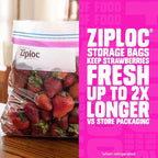 Ziploc Gallon Food Storage Bags, Stay Open Design with Stand-Up Bottom, Easy to Fill, 162 Count (Packaging May Vary)