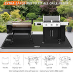 100x39 inches Extra-Large Under Grill Mats for Outdoor Grill, Double-Sided Fireproof Multi-Grill Protective Mat, Oilproof Waterproof BBQ Fire Pit Fireplace Mat