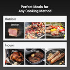 ThermoMaven Smart Bluetooth Wireless Meat Thermometer, 10X Enhanced Sub-1G Signal and Stability, Standalone Display Base, Certified Accuracy ±0.5°F, WiFi Unlimited Range for BBQ, Oven, Smoker, Grill