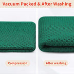 Homaxy 100% Cotton Waffle Weave Kitchen Dish Towels, Ultra Soft Absorbent Quick Drying Cleaning Towel, 13 x 28 Inches, 6-Pack, Dark Green