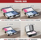 SUOCO Travel Vacuum Bags for Luggage with Portable Electric Pump, 18 Combo (6L/6M/6S) Packing Seal Bags for Clothing Suitcase Backpack, Space Saver Compression Clothes Storage Bags