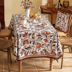 patdrea Designer French Extra Long Rectangle Tablecloth,Vintage Linen Pomegranates Leaves Pattern Tablecloths,Fall Decor Table Cover for Kitchen Dining Christmas,Thanksgiving,67"x118"-Tehran a
