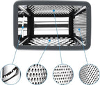 Spring Chef Professional Cheese Grater - Stainless Steel Box Grater for Kitchen, XL Size, 4 Sides - Perfect Shredder for Parmesan Cheese, Carrot, Potato, Ginger - Dishwasher Safe - Gray