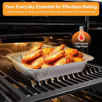 Notwoe® 30pc Disposable Aluminum Pans With Lids, 9x13 (10pc) And 8.2x5.7 Square (20pc) Combo Set, Disposable Baking and Cake Pan. (30 Pack w/Lids)