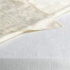 Home Bargains Plus Quilted Heavy Duty Table Pad Protector with Flannel Backing, Cut to Fit, Heat Resistant, Wipe Clean, Protects Table from Spills and Scratches, White, 52” x 108” Rectangle