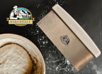 Bakerdale Large Bench/Dough/Cake Scraper, Icing Smoother Spreader, 10-inch Long Stainless Steel Blade, with white Polypropylene Handle
