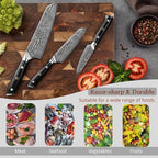 Wakoli NIT 3-Piece Kiritsuke Knife Set – Professional Damascus Kitchen Knives | 67-Layer VG10 Core Steel | Ergonomic G10 Handles | Japanese-Style Chef Knife Set in Wooden Gift Box