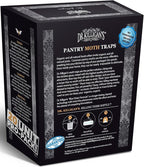 Dr. Killigan's Premium Double Potent Pantry Moth Traps with Pheromones Prime, Sticky Indian Meal Moth Traps for Kitchen, How to Get Rid of Moths in House (20 Pack, Black)