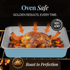 Gotham Steel 6 Pc Stackable Baking Pans Set, 70% Space Saving Design, Ceramic Bakeware Sets Non Toxic Made Without PFOA PFOS, with Baking Sheet Tray, Cake & Muffin Pans, Oven & Dishwasher Safe