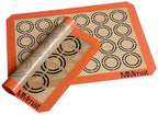 Silicone Baking Mats - Best German Silicone - Non Slip Silicone Baking Sheet, Non Stick Reusable Silicone Mats for Baking, Oven Liner, Counter Mat - 2 Half Sheets Cookie Baking Mats