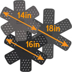 All-Clad Premium Cookware Protectors: Pot and Pan Protectors for Kitchen Organization - Perfect for Cast Iron, Steel, or Glass, (3-Piece), Black/Grey