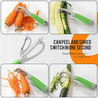 Li&Zhao Vegetable Peelers - Potato Peelers Fruit Peeler Veggie Peeler Carrot Peeler Apple Peeler Garlic Peeler kitchen tools Corn Peeler(2 Blades)