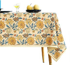 ISAENNE Designer Bohemian Floral Tablecloth Rectangular,Linen Colorful Table Cloth,Wrinkle Resistant Decor Tablecloths for Dining Thanksgiving Kitchen Party Christmas,55"*87"-Estevan B