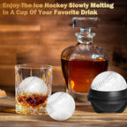 2 Pack Baseball Ice Cube Mold 2.5 Inch Large Silicone 3D Baseball Ice Cube Molds Fun Shapes Novelty Baseball Cube Molds Christmas Gifts for Cocktails, Bourbon, Brandy, Whiskey (2, Baseball)