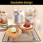 Beasea Mini Ramekins with Lids, 120 Pack 4 Inch 8oz Disposable Creme Brulee Tart Pie Tins Rose Gold Small Aluminum Foil Cake Baking Tins Pans Individual Round Containers Oven Safe for Baking