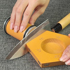 Rolling Knife Sharpener with 2 Diamond Discs and 2 Honing Discs, 5 Magnetic Angle Offer 12/15/18/20/22° for Kitchen Knives (SET-A)