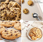 Extra Mini Cookie Scoop for Baking, 1 tsp / 5 ml Cookie Scooper, 18/8 Stainless Steel Cookie Scooper for Baking, Cookie Dough Scoop with Non-slip Grip (Blue)