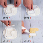 Flycalf Christmas Cookie Cutters Dachshund Shapes with 3D Stamper Fall Holiday PLA Baking Accessories Cutter Molds Gifts for Kids Decorative Party 3" Kitchen Cake Supplies