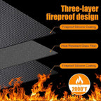 80X48 Inches Extra Large BBQ mats for outdoor grill - Fireproof Deck and Patio Protector, Waterproof and Oil-Proof Barbecue Grill Mat
