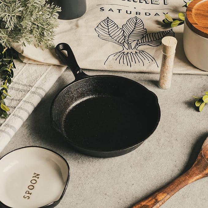 Backcountry Iron 6-1/2 Inch Round Small Pre-Seasoned Cast Iron Skillet