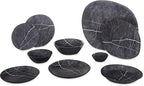 Carlisle FoodService Products Ridge Resuable Plastic Platter Oblong Platter for Home and Restaurant, Melamine, 13 Inches, Soapstone, (Pack of 6)