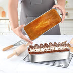 LIANYU 3 Pack Loaf Pans for Baking Bread 12 x 5 Inch, Stainless Steel Large Baking Pans Set, Deep Meatloaf Pans for Homemade Bread, Cakes, Sandwich, Solid & Durable, Dishwasher Safe