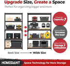 HOMEDANT 5 Tier Laminated Boltless Heavy Duty Garage Storage Adjustable Wide Size Metal Shelving Unit Utility Rack Shelves Organization Multipurpose Shelf Shed Warehouse 47.7"W x 18.2"D x 71.3"H 1Pack