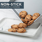Country Kitchen Nonstick Stackable Bakeware Set - Durable, Easy Release Baking Set, Navy, 6 Pcs
