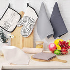 Homaxy 100% Cotton Waffle Weave Kitchen Dish Cloths, Ultra Soft Absorbent Quick Drying Dish Towels, 12 x 12 Inches, 6-Pack, Mixed Color