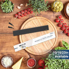 Dmore magnetic knife holder for wall—with 2 hooks, No Drilling 10 Inch black knife magnetic strip, Powerful knife magnet rack, include Adhesive Tape and screws for Knives, Utensils, and Tools