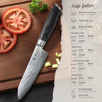 Wakoli MIK Damascus 4-Piece Knife Set – Japanese Style Kitchen Knives | Genuine Damascus Steel Blades with VG10 Core | Ergonomic Micarta Handles | Professional Chef Knife Set in Gift Box
