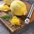 Mudder 4 Pieces Lemon Zester Grater, Stainless Steel Orange Peeler for Cocktails, Lemon Twist Peeler with Channel Knife, Ring Orange Opener, Knife Tool Kitchen Accessories for Kitchen Gadgets