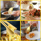 Large Gold Serving Utensils Set of 12, E-far Stainless Steel 9.8 Inch Serving Spoons Slotted Spoon, 9.9 Inch Forks, 9.4 Inch Tong for Buffet Catering, Mirror Finish & Dishwasher Safe