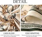 ISAENNE Designer Vintage Linen Tablecloth Rectangular,Floral and Bird Pattern Elegant Table Cloth,Fall Wrinkle Resistant Decor Tablecloths for Dining Kitchen Party Christmas,55"*79"-Murad A
