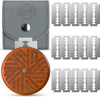 RICCLE UFO Wooden Bread Lame Slashing Tool, Dough Scoring Knife with 15 Razor Blades and Storage Cover (Rose Wood)