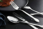 New Star Foodservice 58703 Rose Pattern, 18/0 Stainless Steel, Dinner/Dessert Spoon, 7-Inch, Set of 12