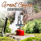 Zulay Moka Pot Espresso Stovetop Coffee Maker - Leak-Proof, Aluminum, Easy to Clean, Heat Resistant Handle & Knob - for Authentic Cuban & Italian Style Espresso - Makes 9 Espresso Cups - Silver