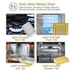 13"x 8.9" 7.5LB Sturdy Aluminum Foil Pans with Lids and Handle (5 Pack), 2X Thicker Heavy Duty, Dishwasher, Reusable Microwavable for Cooking, Baking, Reheating, Freezer, Oven, Recyclable