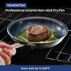 Tramontina Professional 14-Inch Ceramic Non Stick Extra Large Frying Pan, Heavy-Gauge Aluminum Skillet with Nonstick Coating, Dishwasher and Oven Safe, Black
