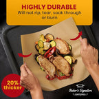 Parchment Paper Sheets for Baking, 12x16 In 120 Pcs by Baker's Signature | Precut Non-Stick & Unbleached - Will Not Curl or Burn, Non-Toxic & Comes in Convenient Packaging